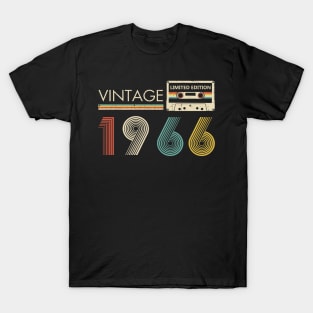 Vintage 1966 Limited Edition Cassette 58th Birthday T-Shirt